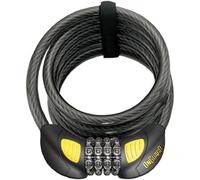 OnGuard 8031GLO D Man Lit Tum Lock Combo Coil - Black, 185 x 12 cm