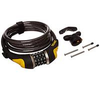 Onguard Doberman Resettable Combo Coil Cable - Black Coil Cable Combo Lock 10mmx6'