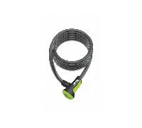 OnGuard Neon Coil Cable Locks - Green - 180 cm (10 mm) Size: 10 mm