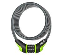 Onguard Neon Series 8159 Re-settable Combo Coil Cable Lock, 180cmx12mm, Green
