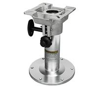 ONHI Adjustable Aluminum Boat Seat Pedestal 13-19 Inch Height, Locking Design, Silver Polished, for Fishing Boats and Marine Vessels