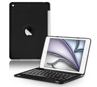 ONHI Ultra-Slim Wireless Keyboard Case for iPad Mini 4 / Mini 5, Durable Plastic Alloy Shell, Smart Folio Case with Auto Sleep/Wake Function, Silent Typing Experience (iPad Mini 4/5 Black)