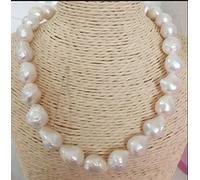 onhyuxng Big 13-16mm Natural South Sea Purple/White Baroque Edison Pearl Necklace + - (Length (Inches):28" Color:Purple)(22,White)