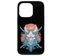 Oni Demon Katana Samurai Fire Mask Case for iPhone 13 Pro