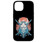 Oni Demon Katana Samurai Fire Mask Case for iPhone 14