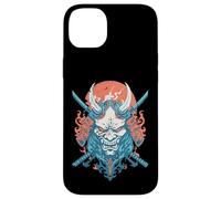 Oni Demon Katana Samurai Fire Mask Case for iPhone 14 Plus