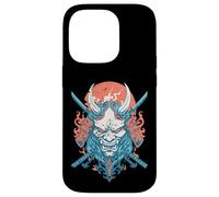 Oni Demon Katana Samurai Fire Mask Case for iPhone 14 Pro