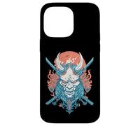 Oni Demon Katana Samurai Fire Mask Case for iPhone 14 Pro Max