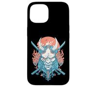 Oni Demon Katana Samurai Fire Mask Case for iPhone 15