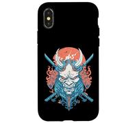 Oni Demon Katana Samurai Fire Mask Case for iPhone X/XS