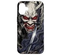 Oni Demon Mask Samurai Bushido Katana Blade Case for iPhone 16 Plus
