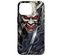 Oni Demon Mask Samurai Bushido Katana Blade Case for iPhone 16 Pro Max