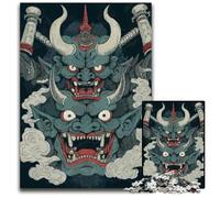 Oni Demon Samurai 1000 Pieces Puzzle Gifts Puzzles for Adults for Teenager Families Perfect DIY Decor BrainTeasing Challenge 1000 PCS(38x26cm)