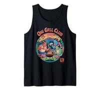 Oni Grill Club Japanese Demon BBQ Party Japan Kanji Souvenir Tank Top