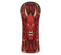 Oni Hannya Ghosts Giapponese Maglietta_00007 Head Covers for Golf Clubs Premium Leather Accessories with Interchangeable No. Tags Designed to Fit All Woods and Drivers