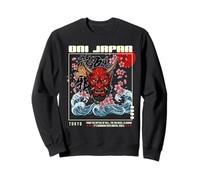 Oni Japan Tokyo Rising Waves Cherry Blossoms Japanese art Sweatshirt