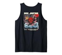 Oni Japan Tokyo Rising Waves Cherry Blossoms Japanese Art Tank Top