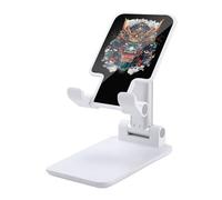 Oni Mask Japanese Armor Plastic Phone Stand Foldable Cellphone Holder for Desk Adjustable Accessories