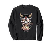 Oni Mask Ramen Japanese Demon Noodle Lover Art Sweatshirt