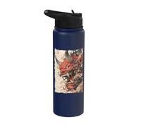 Oni Mask Tattoo - Japanese Yokai Stainless Steel Insulated Water Bottle
