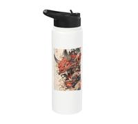 Oni Mask Tattoo - Japanese Yokai Stainless Steel Insulated Water Bottle