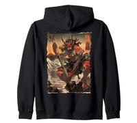 Oni Mask Tattoo - Japanese Yokai Zip Hoodie