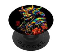 Oni Samurai Armor Japanese Demon Art Illustration PopSockets Adhesive PopGrip