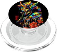 Oni Samurai Armor Japanese Demon Art Illustration PopSockets PopGrip for MagSafe