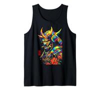 Oni Samurai Armor Japanese Demon Art Illustration Tank Top