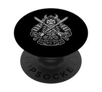 Oni Samurai Demon Retro Cross Blades PopSockets Adhesive PopGrip