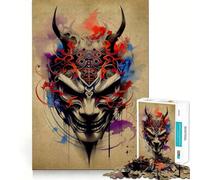 Oni Samurai No 1000 Piece Jigsaw Puzzles for Adults Jigsaw Smart Game Together Fun Image Assembly Seasonal Gift (38x52cm)
