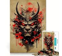 Oni Samurai No 1000 Piece Jigsaw Puzzles for Teenagers Jigsaw Logic Ability Toy Soft Relax Accurate Cut Cherished Gift (38x26cm)