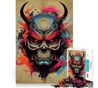 Oni Samurai No 1000 Piece Jigsaw Puzzles for Teenagers Jigsaw Memory Lift Light Relax Image Assembly (38x52cm)