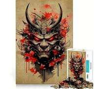 Oni Samurai No 1000 Pieces Jigsaws Adults Puzzles Gifts Boost Memory Mental Relax Premium Cut Warm Surprise (38x52cm)