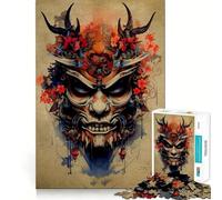 Oni Samurai No 1000 Pieces Jigsaws Adults Puzzles Gifts Boost Memory Mental Relax Premium Cut Warm Surprise (38x26cm)