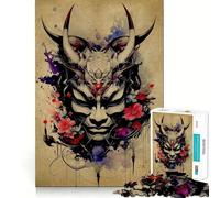 Oni Samurai No 1000 Pieces Jigsaws Adults Puzzles Gifts Think Game Leisure Fun Quality Edge Lovely Present (50x75cm)