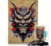 Oni Samurai No Hard Jigsaw Puzzle for Adults 1000 Pieces Solid Logic Toy Simple Fun Precision Cut (50x75cm)