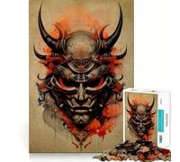 Oni Samurai No Jigsaw 1000 Pieces for Adults Cognitive Toy Bonding Time Pattern Assembly Santa Wish Item (38x52cm)