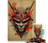 Oni Samurai No Jigsaw Puzzle 1000 Piece for Adults Brain Challenge Toy Leisure Time Clear Cut Amazing Present (50x75cm)