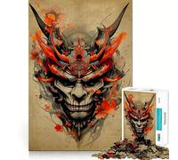 Oni Samurai No Jigsaw Puzzle 1000 Piece for Adults Logic Boost Toy Together Fun Premium Edge Stylish Gift (38x52cm)