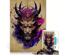 Oni Samurai No Jigsaw Puzzle 1000 Piece for Teenagers Mind Skill Toy Peaceful Fun Design Assembly Unique Gift (38x26cm)