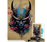 Oni Samurai No Jigsaw Puzzles 1000 Pieces for Teenagers Recall Boost Serene Time Smooth Cut Elegant Gift (38x26cm)