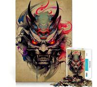 Oni Samurai No Jigsaw Puzzles 1000 Pieces for Teenagers Recall Boost Serene Time Smooth Cut Elegant Gift (38x26cm)