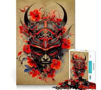 Oni Samurai No Jigsaw Puzzles for Adults1000 Piece Strengthen Memory Home Activity Clean Edge Festive Gift (50x75cm)