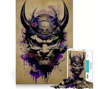 Oni Samurai No Jigsaw Puzzles for Adults1000 Pieces Strong Logic Toy Tension Relief Clear Edge Premium Gift (38x52cm)