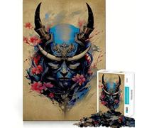 Oni Samurai No Jigsaw Puzzles for Teenagers 1000 Pieces Reason Skill Toy Soothing Play Exact Cut Santa Wish Gift (50x75cm)