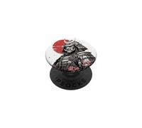 Oni Samurai Warrior Red Sun Japanese Demon Armor Art PopSockets Adhesive PopGrip