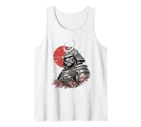 Oni Samurai Warrior Red Sun Japanese Demon Armor Art Tank Top
