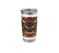 Oni Yokai Devil Mask Japanese Art Samurai Ukiyo-e Stainless Steel Insulated Tumbler