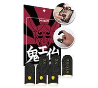 鬼エイム OniAim Gaming Finger Sleeves High Sensitivity Silver Fiber Mobile Game Thumb Covers for FPS, Sound Games, PUBG Anti-Sweat 6-Pack DemonSleeves (Yellow)